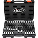 VIGOR Torx Ball-head schroevendraaier doppenset V7917 dopsleutel Zwart, 32-delig