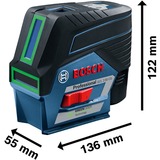 Bosch Combilaser GCL 2-50 CG Professional + RM2 kruislijnlaser Blauw/zwart, L-Boxx, met houder