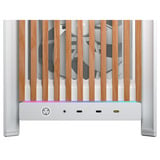 Corsair FRAME 5000D WOOD RS midi tower behuizing Wit/houtkleur | 3x USB-C | Tempered Glass