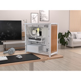 Corsair FRAME 5000D WOOD RS midi tower behuizing Wit/houtkleur | 3x USB-C | Tempered Glass