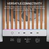 Corsair FRAME 5000D WOOD RS midi tower behuizing Wit/houtkleur | 3x USB-C | Tempered Glass