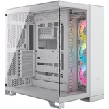 Corsair iCUE LINK 6500X RGB midi tower behuizing Wit | 4x USB-A | 1x USB-C | RGB | Window