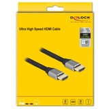 DeLOCK Ultra High Speed HDMI kabel Grijs, 2 meter, 8K 60Hz, 48 Gbps