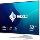 EIZO FlexScan EV3240X-WT 32" 4K Ultra HD monitor Wit, 1x DisplayPort, 2x HDMI, 2x USB-C, 3x USB-A, 1x RJ-45