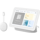 Google Nest Hub (2e generatie) + Chromecast 2K luidspreker Wit, Bluetooth, WLAN, HDMI