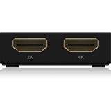 ICY BOX USB-C/-A > Dubbele HDMI-splitser IB-SPL1029AC hdmi splitter Zwart