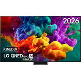 LG QNED87 evo AI (100QNED87B6) 100" Ultra HD QNED-tv Zwart, 4x HDMI, 2x USB, Optisch, Bluetooth, LAN, WLAN, CI+, HDR10, Dolby Vision