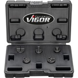VIGOR Adapterset voor plastic olieafvoer. bitset Zwart