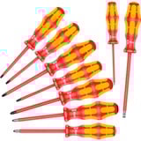 Wera 160 i/162 i/167 i/9 Schroevendraaierset Kraftform Plus Serie 100, 9‑delig Rood/geel