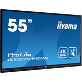 iiyama ProLite TE5503MIS-B2AG 55" 4K Ultra HD Public Display Zwart, 4K UHD, Touch, VGA, HDMI, Audio, Android 8.0