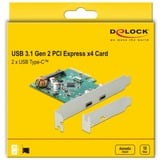 DeLOCK DeLOCK PCIe x4>2xext SuperS. USB 10Gbps usb-controller 