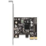 DeLOCK PCIe x1 naar interne USB 5 Gbps Type-E + 19-pin USB-pin header usb-controller 