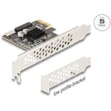 DeLOCK PCIe x1 naar interne USB 5 Gbps Type-E + 19-pin USB-pin header usb-controller 