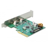 DeLOCK PCIe x4 naar 2x externe USB-C 3.2 Gen 2 usb-controller 