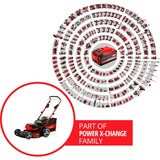 EINHELL Accu Grasmaaier GP-CM 36/47 S HW Li Rood/zwart, 4x 4.0Ah PXC Accu's en 2x DUO-lader inbegrepen