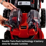 EINHELL Accu Grasmaaier GP-CM 36/47 S HW Li Rood/zwart, 4x 4.0Ah PXC Accu's en 2x DUO-lader inbegrepen