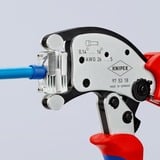 KNIPEX Twistor 16 Zelfinstellende krimptang voor adereindhulzen Rood/blauw, met draaibare krimpkop