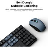 Keychron B36 toetsenbord + BM25 muis, desktopset Zwart/grijs, BE lay-out (AZERTY), Scissor switches, Bluetooth, 2.4GHz