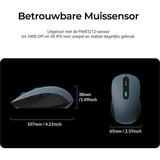 Keychron B36 toetsenbord + BM25 muis, desktopset Zwart/grijs, BE lay-out (AZERTY), Scissor switches, Bluetooth, 2.4GHz