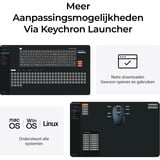 Keychron B36 toetsenbord + BM25 muis, desktopset Zwart/grijs, BE lay-out (AZERTY), Scissor switches, Bluetooth, 2.4GHz
