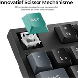 Keychron B36 toetsenbord + BM25 muis draadloze desktopset Zwart, BE lay-out (AZERTY), Scissor switches, 100%, Bluetooth, 2.4GHz
