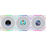 Lian Li UNI FAN TL LCD FLEX Reverse 120 Wireless RGB case fans Wit, 3 stuks, 124 x 120 x 28 mm, PWM