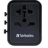 Verbatim Universele reisadapter UTA-01 reisstekker Zwart, 2x USB-A