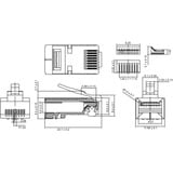 goobay Cat.5e RJ-45 STP stekker Grijs, 10 stuks