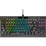Corsair K70 RGB TKL CHAMPION SERIES mechanisch gaming toetsenbord Zwart, BE lay-out (AZERTY), Corsair OPX, 80% (TKL)	, RGB leds, TKL, PBT double-shot