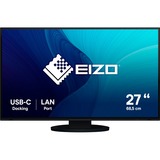EIZO EV2795-BK 27" gaming monitor Zwart, HDMI, DisplayPort, 3x USB-A 3.2 (5 Gbit/s), USB-B, 2x USB-C 3.2 (5 Gbit/s), RJ-45