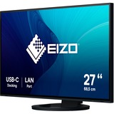 EIZO EV2795-BK 27" gaming monitor Zwart, HDMI, DisplayPort, 3x USB-A 3.2 (5 Gbit/s), USB-B, 2x USB-C 3.2 (5 Gbit/s), RJ-45