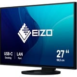 EIZO EV2795-BK 27" monitor Zwart, HDMI, DisplayPort, 3x USB-A 3.2 (5 Gbit/s), USB-B, 2x USB-C 3.2 (5 Gbit/s), RJ-45