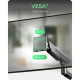 ICY BOX IB-MS702-T monitorarm Zwart