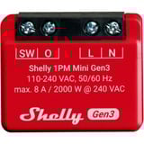Shelly Plus 1PM Mini Gen3 relais Rood/zwart, Wifi