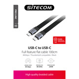 Sitecom USB-C naar USB-C Full Feature-kabel, 100 cm Zwart