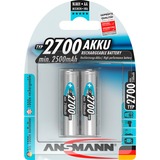 Ansmann 2700mAh oplaadbare batterij Zilver, 2x AA (Mignon)