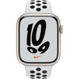 Apple Watch Series 7 Nike smartwatch Zilver/wit, 45 mm, Aluminium, Wifi