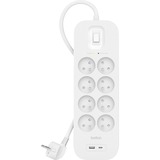Belkin SurgePlus 8-voudige stekkerdoos met usb Wit, 8x stekker, 1x USB-C, 1x USB-A