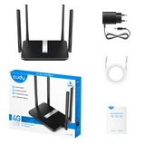 Cudy AC1200 Wi-Fi Mesh 4G LTE Cat4 Router Zwart, Cudy Mesh, Cudy App, nano SIM-slot