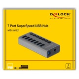 DeLOCK Delock Ext. SS USB Hub 7Ports +Schalter usb-hub 