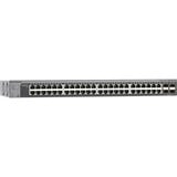 Netgear 48-poorts Gigabit Smart switch met 4 SFP+ poorten Grijs, 10 Gb, Insight cloudbeheer