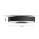 Philips Hue Xamento middelgrote plafondlamp ledverlichting Zwart