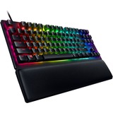 Razer Huntsman V2 TKL, gaming toetsenbord Zwart, FR lay-out, Razer Clicky Optical (Purple), RGB leds, TKL, PBT double-shot