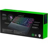 Razer Huntsman V2 TKL, gaming toetsenbord Zwart, FR lay-out, Razer Clicky Optical (Purple), RGB leds, TKL, PBT double-shot