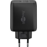 goobay 45W GaN USB-C PD Dual Fast Charger Zwart