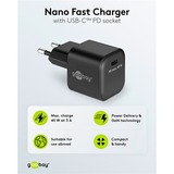 goobay 45W GaN USB-C PD Nano Multiport snellader Zwart, 1x USB-C