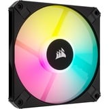 Corsair iCUE AF120 RGB SLIM 120 mm Duoset case fan Zwart, 4-pins PWM fan-connector, Incl. Lighting Node CORE