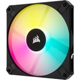 Corsair iCUE AF120 RGB SLIM 120 mm Duoset case fan Zwart, 4-pins PWM fan-connector, Incl. Lighting Node CORE