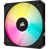 Corsair iCUE AF120 RGB SLIM 120 mm Duoset case fan Zwart, 4-pins PWM fan-connector, Incl. Lighting Node CORE