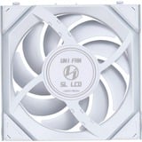 Lian Li UNI FAN SL120 LCD Wireless Reverse Blade case fan Wit, 3 stuks, 4-pin PWM fan-connector